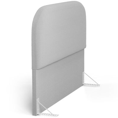 Cabeceira Cama Box Casal 140cm Orgânica Lanna W01 Bouclê Cinza - Lyam Decor