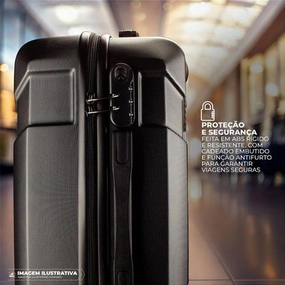 Mala de Bordo 20” com Porta-Copos Retrátil, Antifurto e Rodas 360° - Discovery - Gshield
