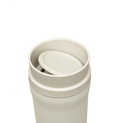 Copo Térmico Tramontina Aço Inox 460ml Bege Com Bocal 360°