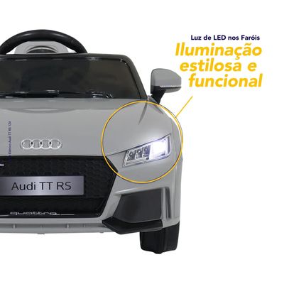 Carro Elétrico Audi TT RS 12V Cinza Bel Único / 12V