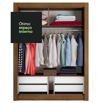 Guarda-Roupa Infantil Theo 2 Pts 4 Gavetas - Madesa