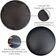 Kit 08 Assentos Redondo Banqueta Cadeira Estofados Poltronas H02 Corino Preto 35 cm - Lyam Decor