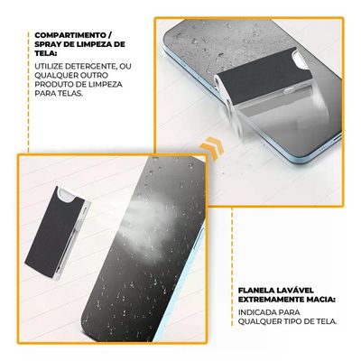 Conjunto Multifuncional 5 em 1 Limpa Telas Reutilizável - Symetric (Pequenos Defeitos) - Gshield