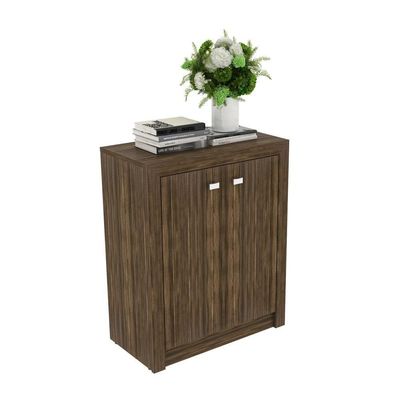 Balcão Escritório Com 2 Portas Multimóveis Cr25013 Nogal