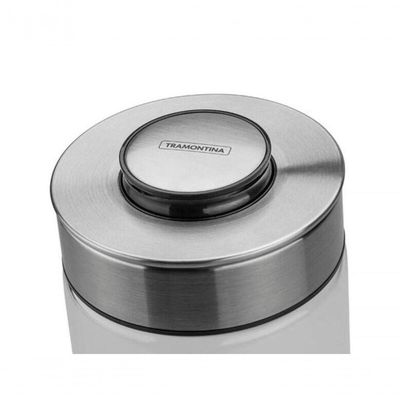 Pote De Vidro Tramontina Purezza Com Tampa De Aço Inox 10cm 0,7 Litros