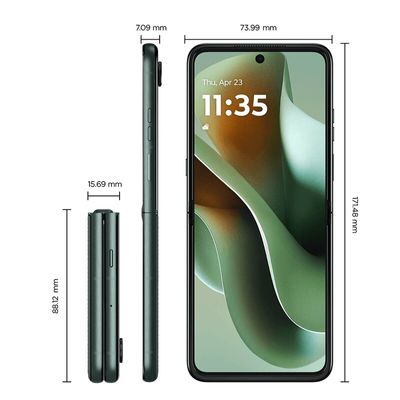 Smartphone Motorola Razr 60 Ultra 5G - Verde, 1TB, 32GB (16GB RAM+16GB Ram Boost), Câmera 50 MP e Tela de 7"