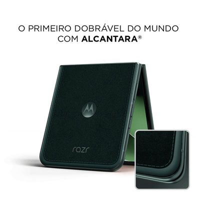 Smartphone Motorola Razr 60 Ultra 5G - Verde, 1TB, 32GB (16GB RAM+16GB Ram Boost), Câmera 50 MP e Tela de 7"