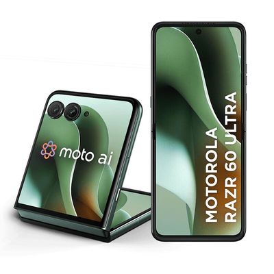 Smartphone Motorola Razr 60 Ultra 5G - Verde, 1TB, 32GB (16GB RAM+16GB Ram Boost), Câmera 50 MP e Tela de 7"