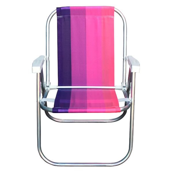 Cadeira de Praia Alta Botafogo em Alumínio Cores Diversas - Item Sortido