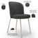 Kit 5 Cadeiras Sala de Jantar Estofada Gavi Arena L02 Linho Cinza Escuro - Lyam Decor