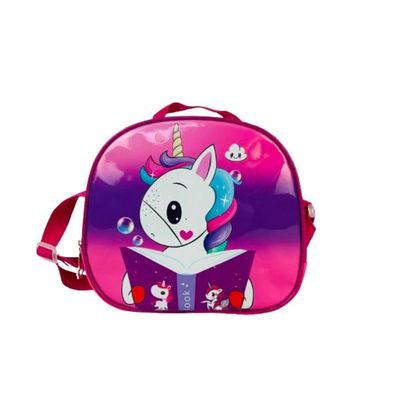 Kit Mochila Rodinhas Meninas Infantil Unicornio Escolar Estojo Lancheira Térmica Bolsa Carrinho