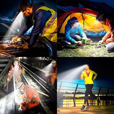 Lanterna De Cabeça 3 Leds Farol Recarregável Usb