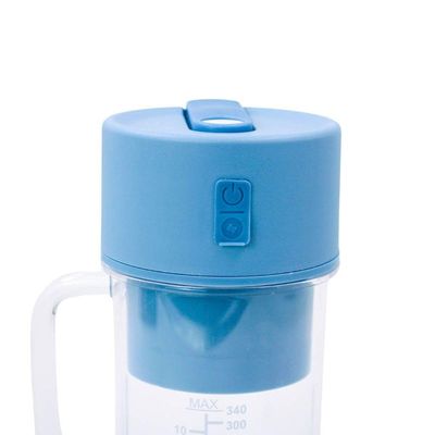 Mini Liquidificador Portátil Shake Suco Juice Cup Caneca Cabo Usb Azul