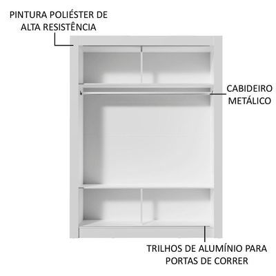 Guarda-roupa Infantil Enzo 2 Portas de Correr - Madesa