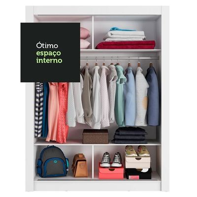 Guarda-roupa Infantil Enzo 2 Portas de Correr - Madesa
