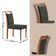 Mesa Noronha 180cm Tampo Com Vidro Laqueado Com 6 Cadeiras Jade Off White Imbuia Natural
