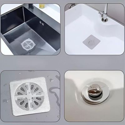 Kit Com 6 Filtros Adesivos Descartável Para Ralo Banheiro