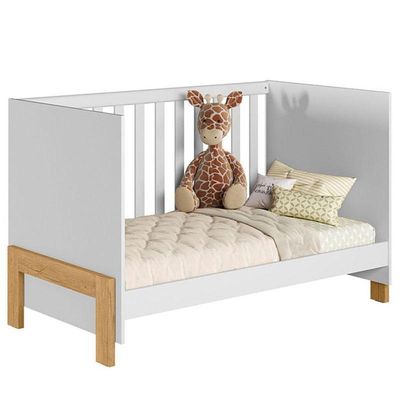 Berço Americano Mini Cama Fantasia 4300 Branco Acetinado Com Colchão Gazin – Qmovi