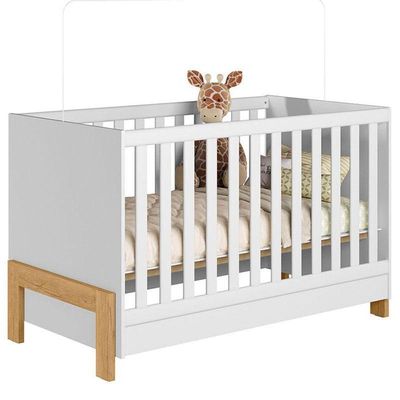 Berço Americano Mini Cama Fantasia 4300 Branco Acetinado Com Colchão Gazin – Qmovi