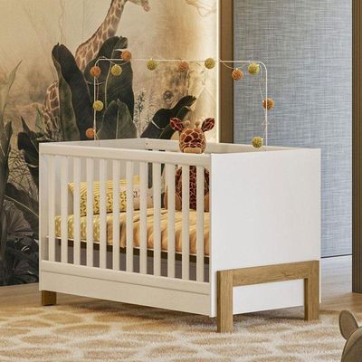 Berço Americano Mini Cama Fantasia 4300 Branco Acetinado Com Colchão Gazin – Qmovi