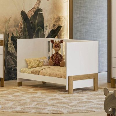 Berço Americano Mini Cama Fantasia 4300 Branco Acetinado Com Colchão Gazin – Qmovi