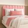 Cabeceira Nuvem Estofada Queen Size 8 Placas Em Suede 45cm Goiaba