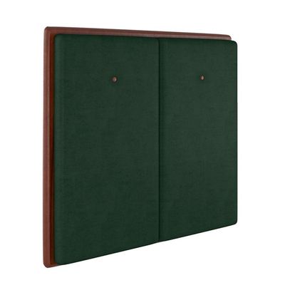 Cabeceira Estofada Casal 140 Cm Coral Veludo Verde