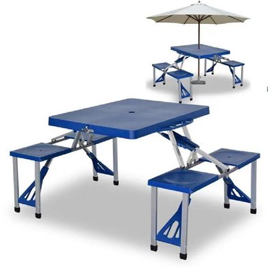 Mesa Camping Praia Com 4 Cadeiras Dobravel Vira Maleta Portatil Mesinha Picnic Pesca Estudo Crianças Com Banquinhos