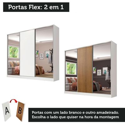 Guarda-Roupa Infantil Logan com Espelhos Madesa