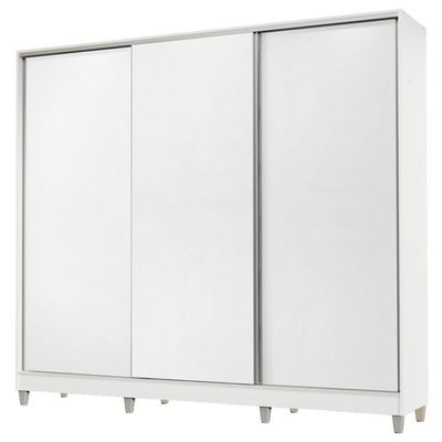 Guarda Roupa Infantil MDF Logan 3 Portas Madesa Branco