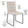 Cadeira Decorativa Estofada Para Sala De Jantar Preto Maya L02 Linho Cru - Lyam Decor Decor