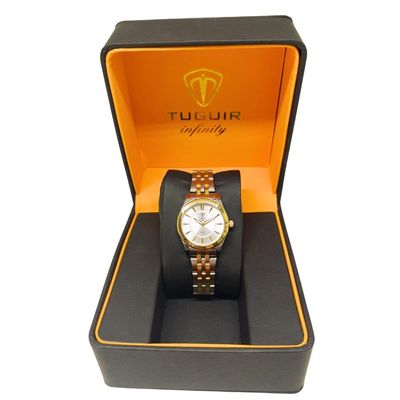 Relógio Tuguir Feminino Ref: Tgi37133 Aço Clássico Bicolor