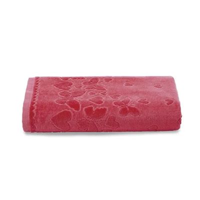 Toalha Rosto Romance 50x80cm Dohler Cereja