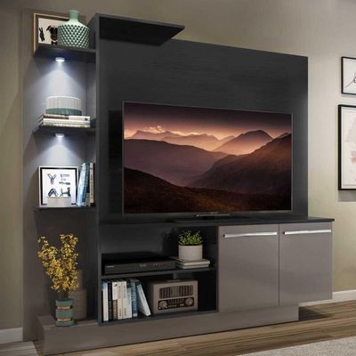 Estante Com 3 Leds Para Tv Até 55´´ Dallas Fg3398