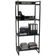 Kit Mesa Para Escritório com Estante 4 Prateleiras Industrial Form 120 cm Preto Onix - Lyam Decor