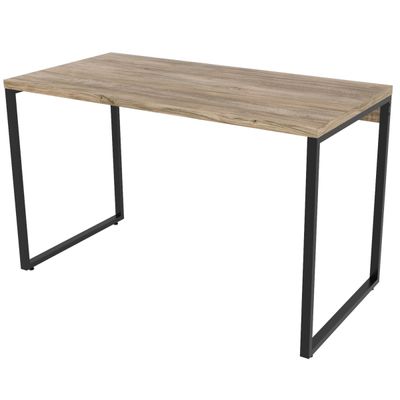 Kit 02 Mesas Para Escritório Home Office Estilo Industrial Form C01 120 cm Carvalho - Lyam Decor