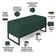 Kit 02 Puffs Decorativo Para Sala de Estar Cléo W01 Base Ferro 90 cm Suede Verde Musgo - Lyam Decor