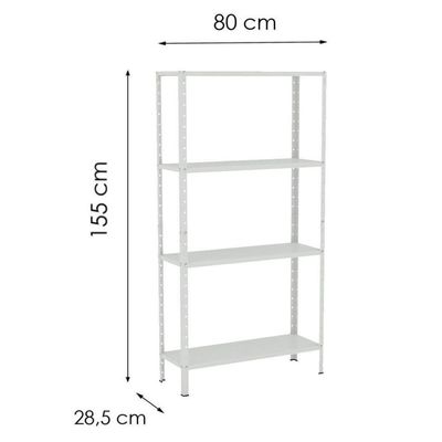 Estante Aço 4 Prateleiras Eaf006 Branca