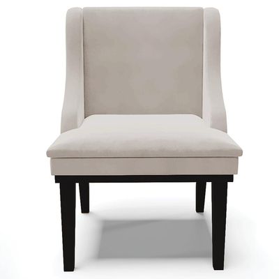 Kit 2 Cadeiras Decorativas Sala de Jantar Base Fixa de Madeira Firenze Veludo Cinza/Preto G19 - Gran Belo