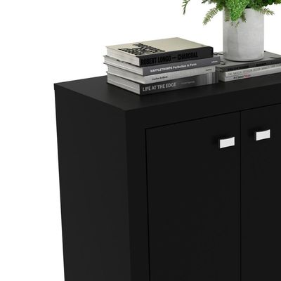 Balcão Escritório Com 2 Portas Multimóveis Vcr25013 Preto