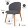 Kit 04 Cadeiras de Jantar e Estar Living Estofada Mia L02 Suede Cinza - Lyam Decor