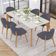Kit 04 Cadeiras de Jantar e Estar Living Estofada Mia L02 Suede Cinza - Lyam Decor