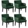 Kit 04 Poltronas Decorativas Sala de Estar Base Preto Beatriz W01 Facto Verde Musgo - Lyam Decor