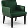 Kit 04 Poltronas Decorativas Sala de Estar Base Preto Beatriz W01 Facto Verde Musgo - Lyam Decor