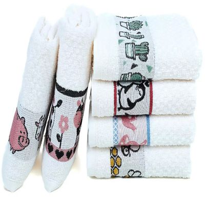 Pano de Copa LmPeter Jacquard 48cmx70cm com Barra Decorada(03 Unidade) Branco