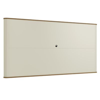 Rack Sala Com Painel Para TV 75 Pol 4 Portas 220cm Pés Dourado Clio I03 Louro Luna - Lyam