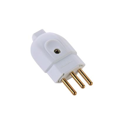 Kit 6 Plugue Macho 2P+T 20 A 250 V Tramontina Branco