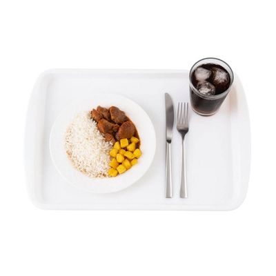 Conjunto 12 Bandejas Para Servir 34,5x23,5cm Plástico Branca Coza Uno Horeca