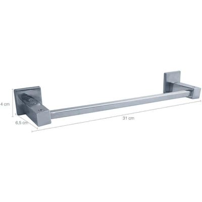 Kit Acessórios Banheiro Suporte Papel Higiênico e Toalheiro Porta Toalha 30cm Aço Inox Azaléia