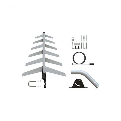 Antena Externa Digital Para Tv 2 Em 1 Hdtv-uhf Dtv-1500 Com Mastro E Cabo 10 Metros